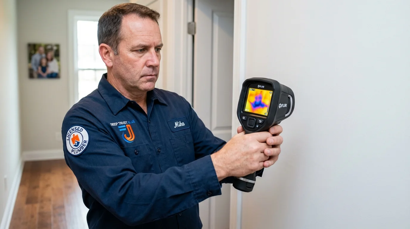 Thermal imaging leak detection by Johns Plumbing LLC in Chicopee